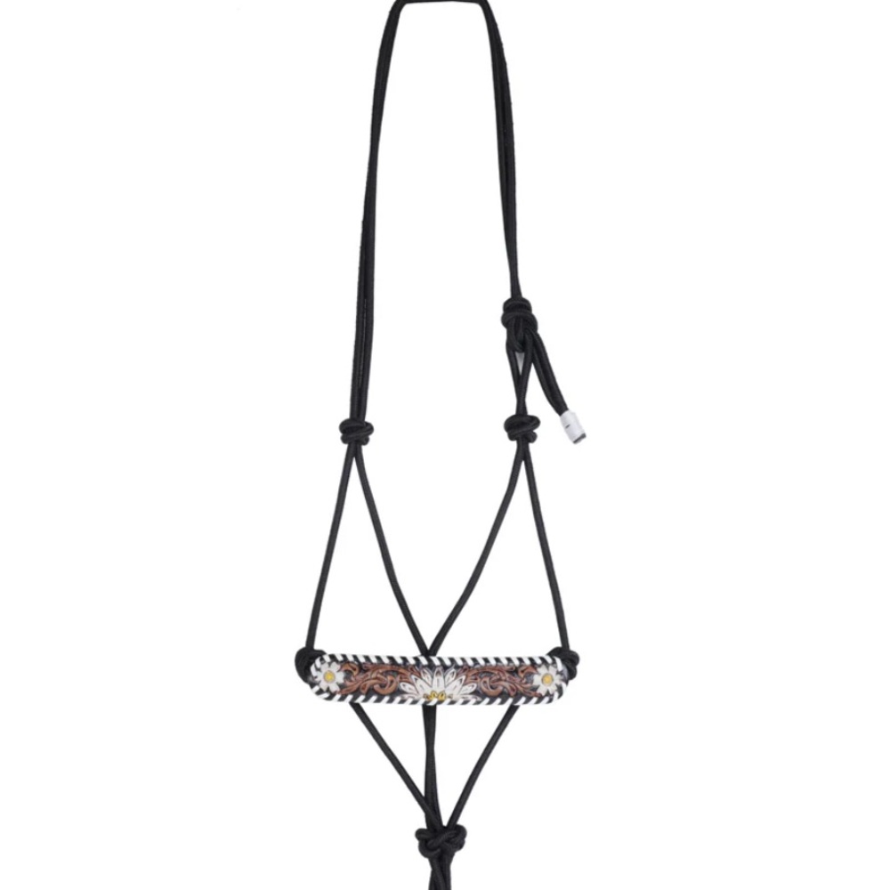 Myra Bag Womens Floral Embossed Pony Ideal Rope Halter Leather